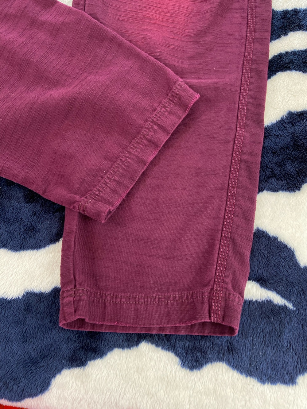 Free People Stay Awhile Mulberry Burgundy Carpenter Utility Pants Distressed 0 - Picture 6 of 16